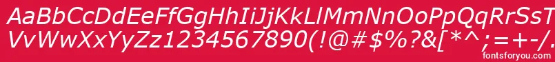 Verdanki Font – White Fonts on Red Background