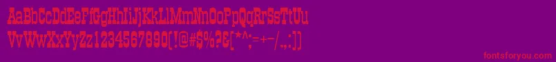 Traktir Font – Red Fonts on Purple Background