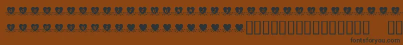 KrAmishHeart Font – Black Fonts on Brown Background