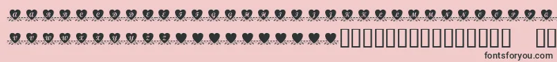 KrAmishHeart Font – Black Fonts on Pink Background