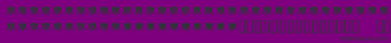 KrAmishHeart-fontti – mustat fontit violetilla taustalla