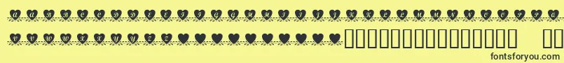 KrAmishHeart Font – Black Fonts on Yellow Background