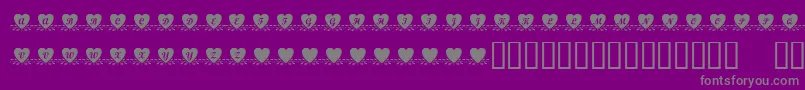 Weitere Informationen zur KrAmishHeart-Schriftart KrAmishHeart-Schriftart – Graue Schriften auf violettem Hintergrund