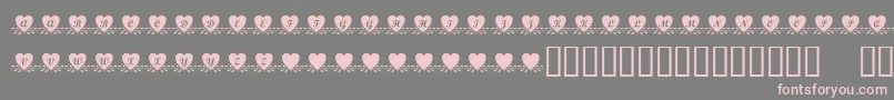 KrAmishHeart Font – Pink Fonts on Gray Background