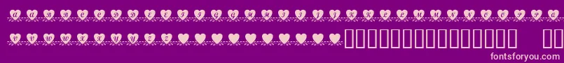 KrAmishHeart Font – Pink Fonts on Purple Background