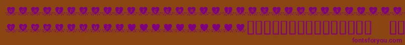 KrAmishHeart Font – Purple Fonts on Brown Background