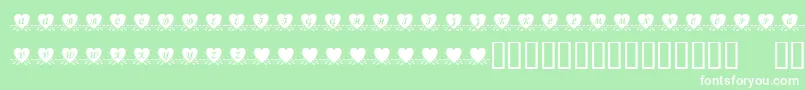 KrAmishHeart Font – White Fonts on Green Background
