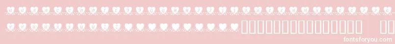 Шрифт KrAmishHeart – белые шрифты на розовом фоне