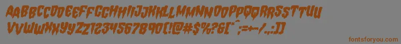 Hemogoblinstagital-Schriftart – Braune Schriften auf grauem Hintergrund