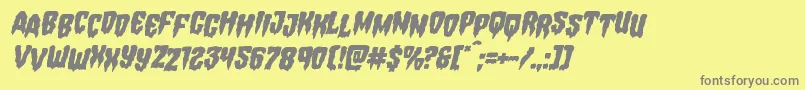 Hemogoblinstagital-Schriftart – Graue Schriften auf gelbem Hintergrund