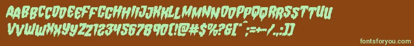 Hemogoblinstagital Font – Green Fonts on Brown Background