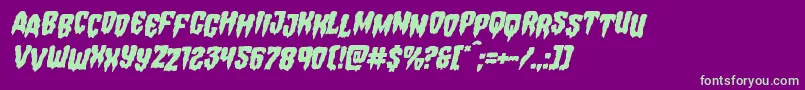 Fonte Hemogoblinstagital – fontes verdes em um fundo violeta