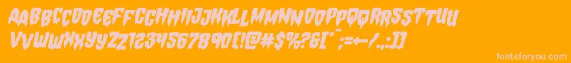 Hemogoblinstagital Font – Pink Fonts on Orange Background