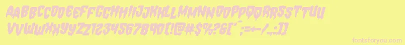 Hemogoblinstagital Font – Pink Fonts on Yellow Background