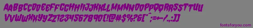 Hemogoblinstagital-fontti – violetit fontit harmaalla taustalla
