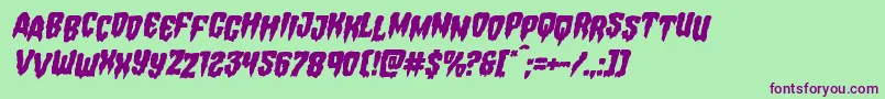 Hemogoblinstagital Font – Purple Fonts on Green Background