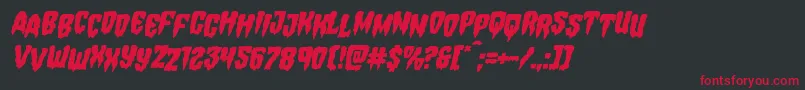 Fonte Hemogoblinstagital – fontes vermelhas em um fundo preto