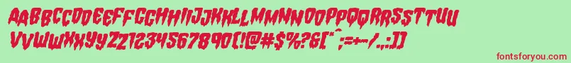 Hemogoblinstagital Font – Red Fonts on Green Background