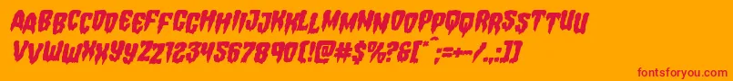 Hemogoblinstagital Font – Red Fonts on Orange Background