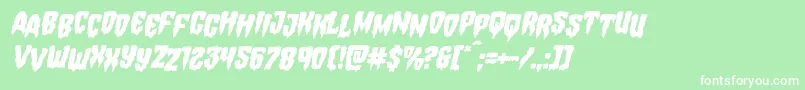 Hemogoblinstagital Font – White Fonts on Green Background