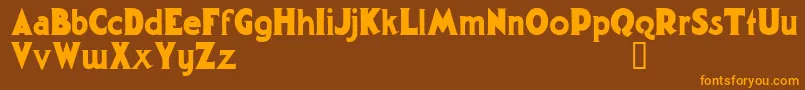 GargantuaDemo Font – Orange Fonts on Brown Background