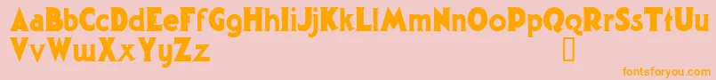 GargantuaDemo Font – Orange Fonts on Pink Background