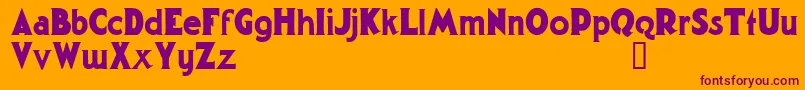 GargantuaDemo Font – Purple Fonts on Orange Background