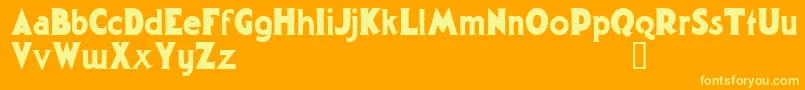 GargantuaDemo Font – Yellow Fonts on Orange Background