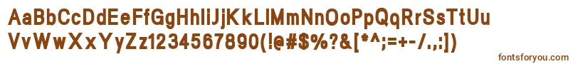 Шрифт NeogramBlackcnd – коричневые шрифты на белом фоне
