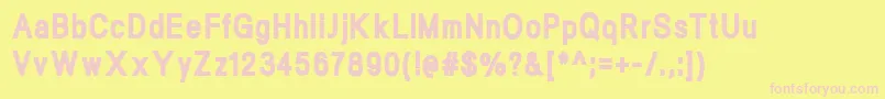 NeogramBlackcnd Font – Pink Fonts on Yellow Background