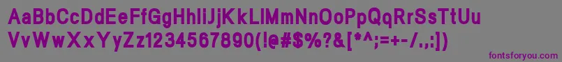 Шрифт NeogramBlackcnd – фиолетовые шрифты на сером фоне