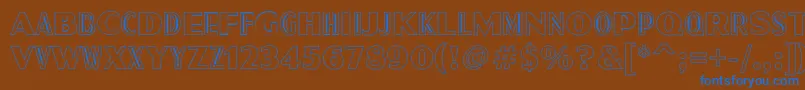 Sgtpeppersoutline Font – Blue Fonts on Brown Background