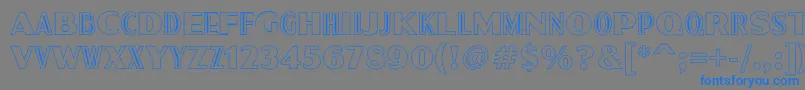 Sgtpeppersoutline Font – Blue Fonts on Gray Background