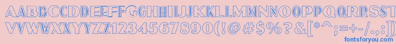 Sgtpeppersoutline Font – Blue Fonts on Pink Background