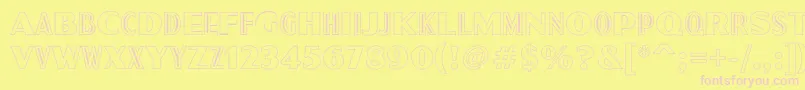 Sgtpeppersoutline Font – Pink Fonts on Yellow Background
