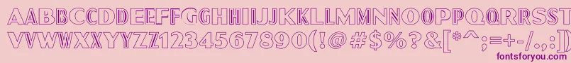 Sgtpeppersoutline Font – Purple Fonts on Pink Background