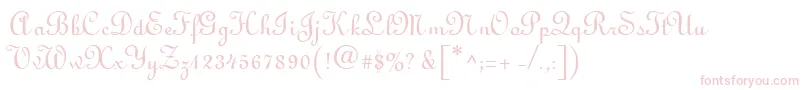 LightscriptRegularDb Font – Pink Fonts on White Background