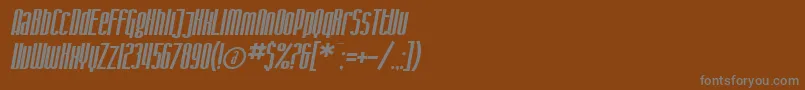 フォントSfIronGothicOblique – 茶色の背景に灰色の文字