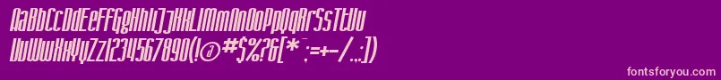 SfIronGothicOblique Font – Pink Fonts on Purple Background