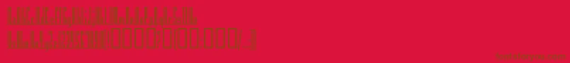 AmericanaDreamsCondupright Font – Brown Fonts on Red Background