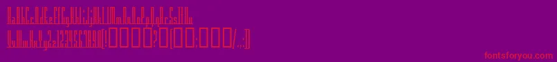 AmericanaDreamsCondupright Font – Red Fonts on Purple Background