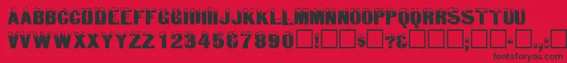 IcedisplaycapssskRegular Font – Black Fonts on Red Background