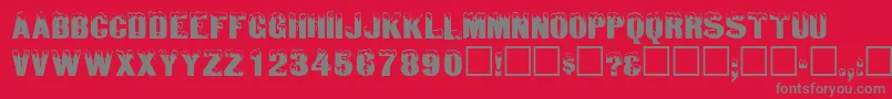 IcedisplaycapssskRegular Font – Gray Fonts on Red Background