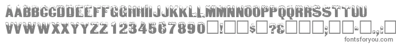 フォントIcedisplaycapssskRegular – 白い背景に灰色の文字
