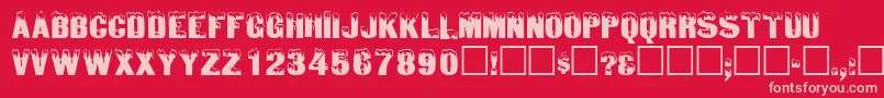 IcedisplaycapssskRegular Font – Pink Fonts on Red Background