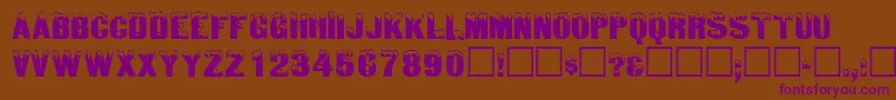 IcedisplaycapssskRegular Font – Purple Fonts on Brown Background
