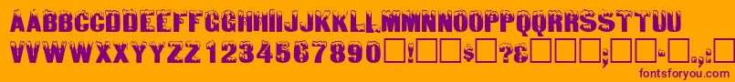 IcedisplaycapssskRegular Font – Purple Fonts on Orange Background