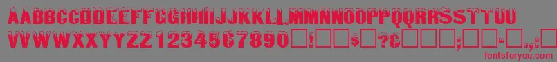 IcedisplaycapssskRegular Font – Red Fonts on Gray Background