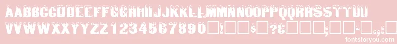 IcedisplaycapssskRegular Font – White Fonts on Pink Background