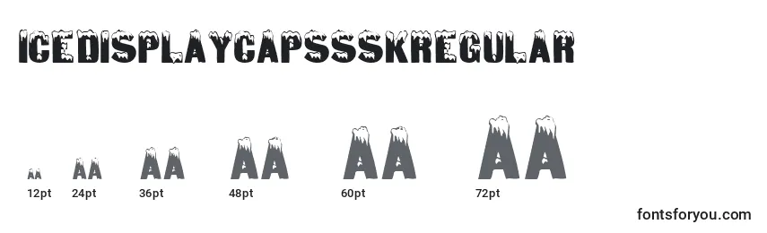 IcedisplaycapssskRegular font sizes
